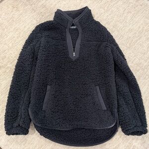 Abercrombie & Fitch Black Sherpa Jacket